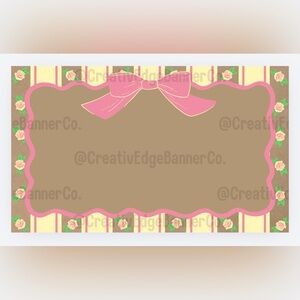 ‘Vintage Wallpaper’ Border Template Yellow & Pink